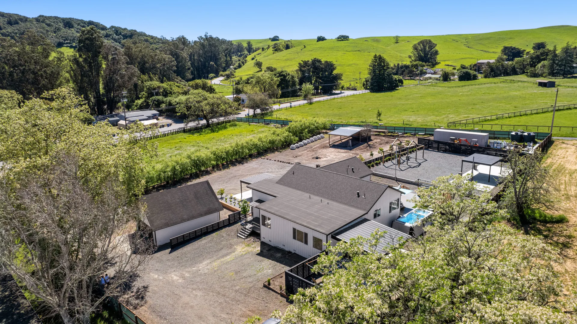 Country property in the hills west of Petaluma